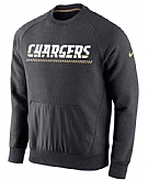 Men's San Diego Chargers Nike Championship Drive Gold Collection Hybrid Fleece Performance Sweatshirt Charcoal FengYun,baseball caps,new era cap wholesale,wholesale hats